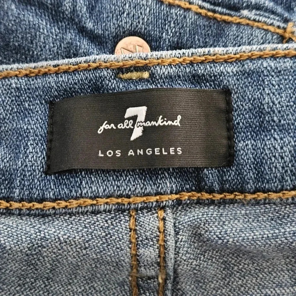 7 for all mankind Josefina high rise jeans size 28 medium wash - Picture 4 of 8